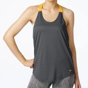 Nike Elastika Racerback Dri-fit Tank Top in Grey and Yellow